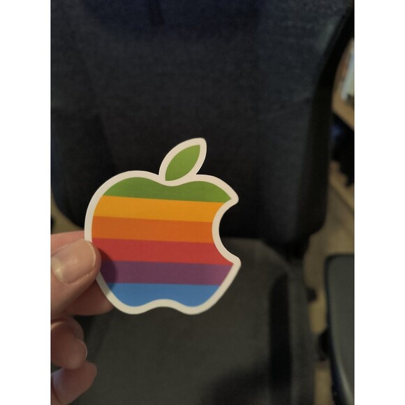 Apple Logo Vintage Premium Sticker Waterproof Vinyl (3 Pack) - Picture 4 of 4
